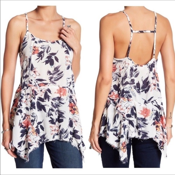 MELROSE and Market Boho Sharkbite Strappy Tunic - Picture 1 of 11